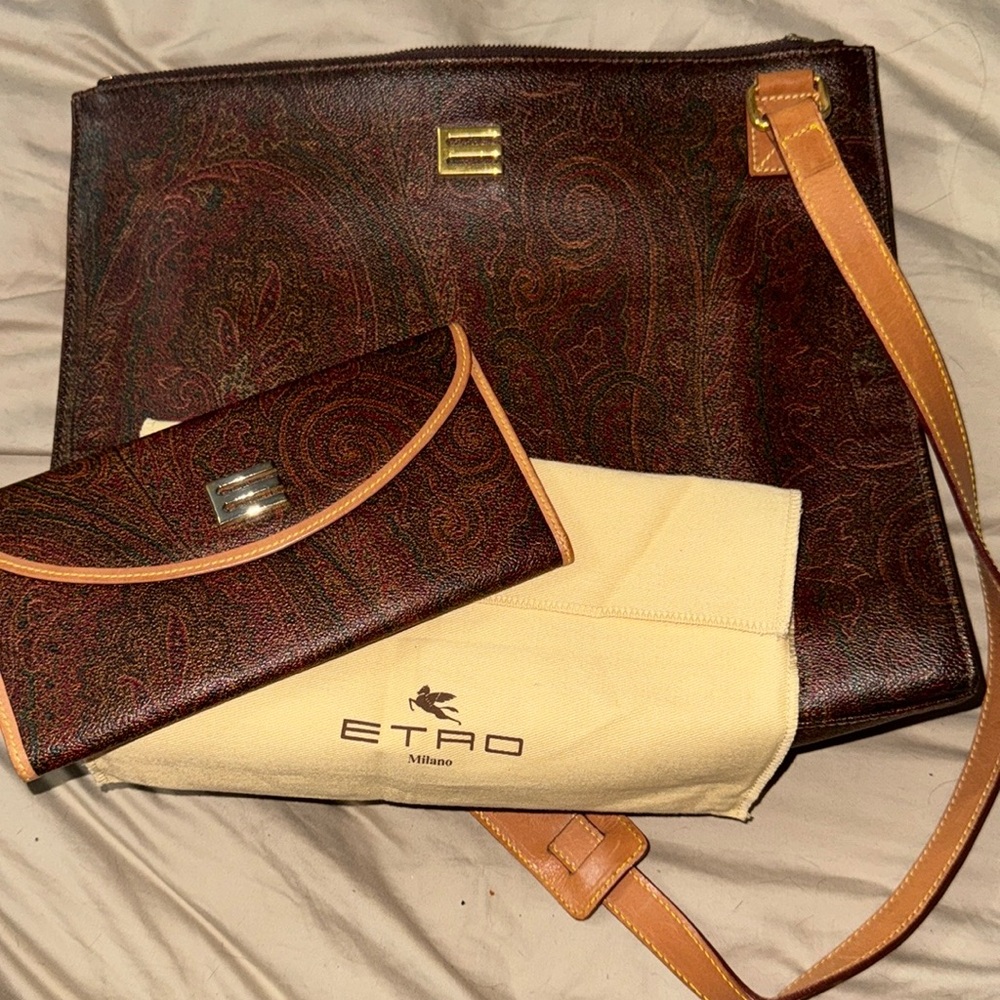 Etro bundle gorgeous bag and matching brand new wallet!!
